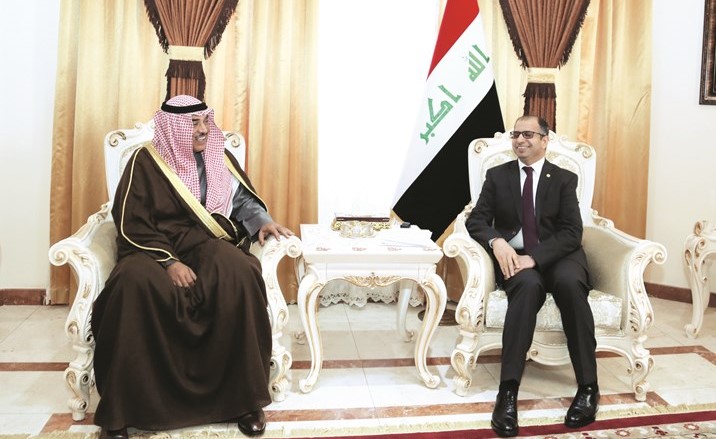 الشيخ صباح الخالد ورئيس مجلس النواب العراقي سليم الجبوري﻿