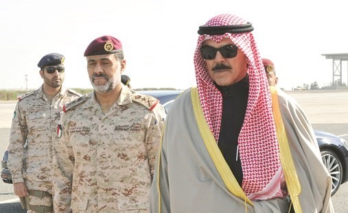 الشيخ محمد الخالد لدى مغادرته البلاد ﻿