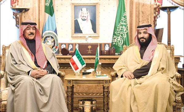 صاحب السمو الملكي الأمير محمد بن سلمان خلال لقائه الشيخ محمد الخالد في الرياض