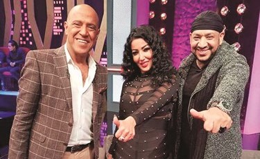 أشرف عبدالباقي وعصام كاريكا وسمية الخشاب في البرنامج	(سيد عبد ربه) ﻿