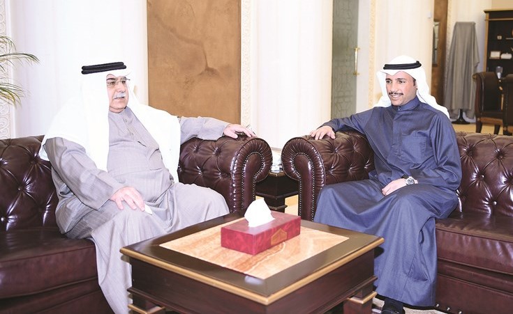 رئيس مجلس الأمة مرزوق الغانم مع سفير الكويت في المانيا منذر العيسى﻿