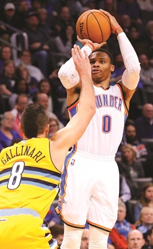 انجازات وستبروك مستمرة في NBA (أ.پ)﻿