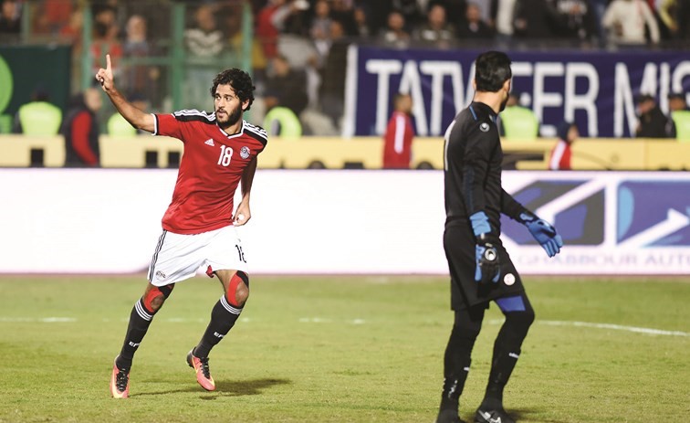 النجم المصري مروان محسن هزم المنتخب التونسي في الدقيقة 92﻿