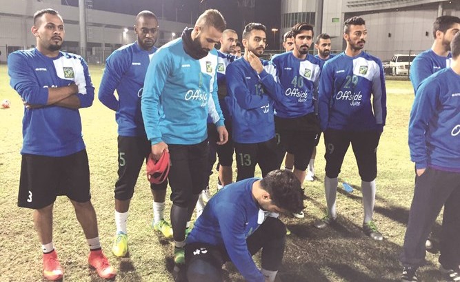 العاجي إبراهيما كيتا وعبدالرحمن باني في تدريبات الأخضر﻿