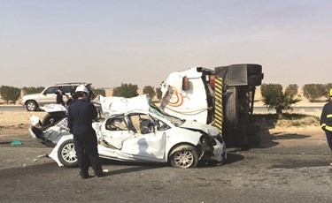 آثار تصادم الصالون بالتنكر ﻿