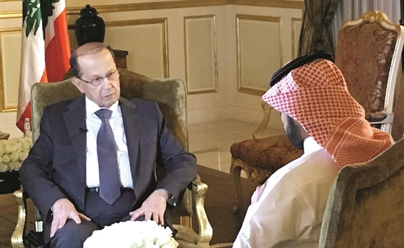 الرئيس العماد ميشال عون خلال حديث لـالاخبارية السعودية ادلى به بعيد وصوله مساء امس الاول الى الرياض﻿