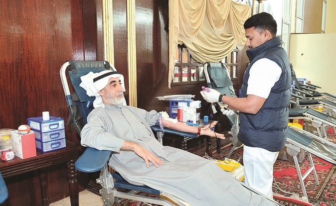 التبرع بالدم خلال اليوم التوعوي﻿