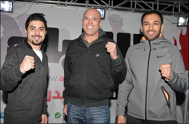  بطل الـ «يو. اف. سي» العالمي رويس غرايسي و المدرب عبد المحسن البابطين والزميل يوسف الابراهيم 