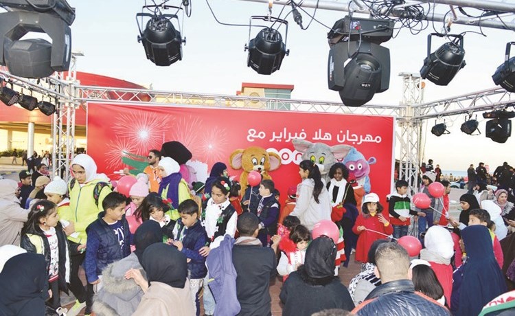  جانب من مسرح فعاليات افتتاح مهرجان هلا فبراير 2016﻿