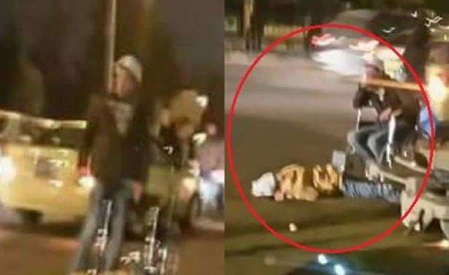 شاهد: أردني يقتل شقيقته في الشّارع.. ثم يجلس يشاهد لحظة وفاتها