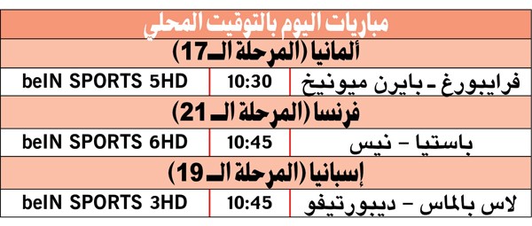 «البافاري» يعود أمام فرايبورغ اليوم