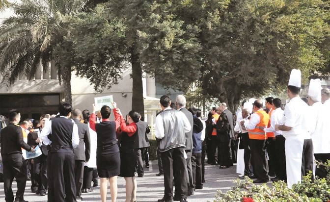 نجاح تجربة إخلاء وهمي في فندق شيراتون الكويت