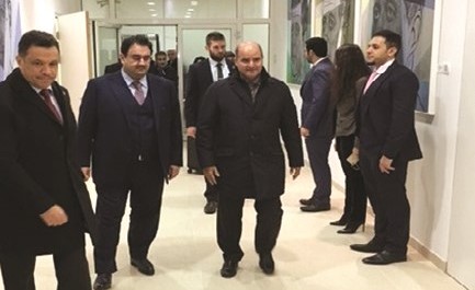 عصام المرزوق خلال توجه لترؤس أعمال الاجتماع الوزاري للجنة الوزارية المعنية بمراقبة تطبيق اتفاق فيينا التاريخي﻿