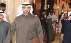 الشيخ محمد العبدالله لدى مغادرته البلاد متوجها الى لبنان ﻿