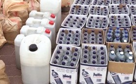 المضبوطات قبل اتلافها من قبل قطاع الامن العام عقب اطلاع النيابة عليها﻿