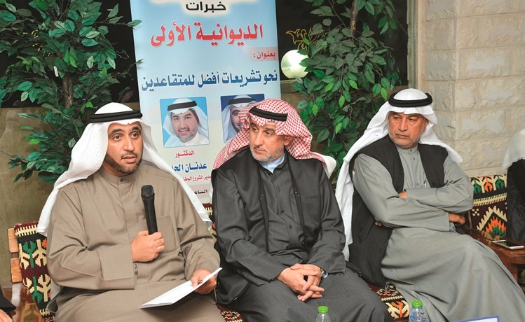 محمد الدلال متحدثا خلال ندوة تطوير التشريعات 	(شانافاس قاسم)﻿