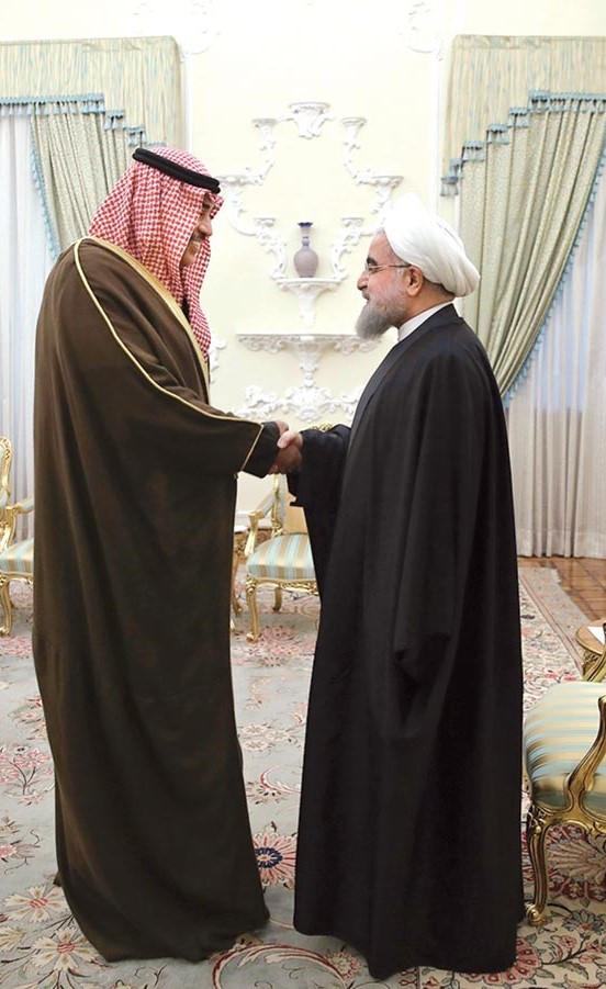 الرئيس الإيراني حسن روحاني مرحبا بالشيخ صباح الخالد