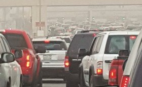 ازدحام كبير في منفذ النويصيب﻿
