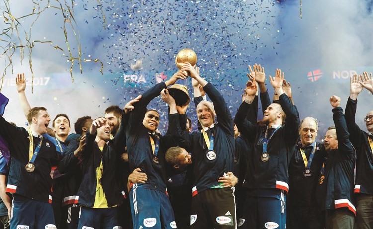 فرحة منتخب فرنسا بلقب مونديال اليد﻿