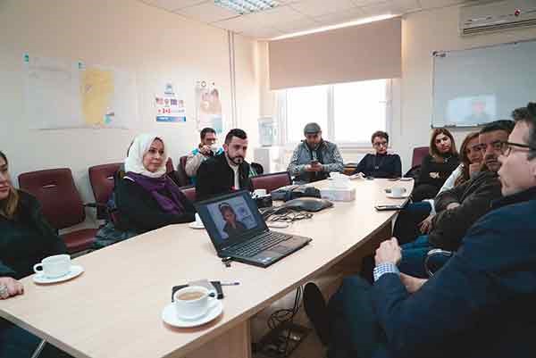  من الاجتماع مع نائب ممثل رئيس مفوضية اللاجئين في الاردن بول سترومبيرغ