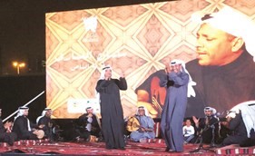 سلمان العماري أثناء الحفل﻿