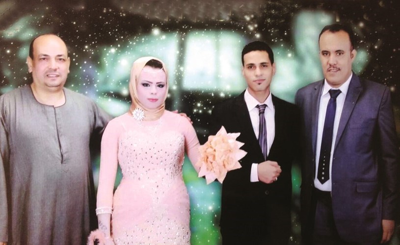 العروسان يوسف وزهراء وتهنئة من الخال أيمن عبدالشافي ﻿