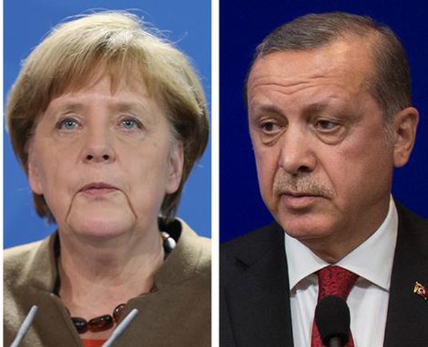 أردوغان يناقش مع ميركل اتخاذ «خطوات ثنائية» في سورية