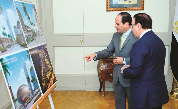 الرئيس عبدالفتاح السيسي مطلعا على المشاريع الجديدة في قطاع الاتصالات من الوزير م.ياسر القاضي﻿