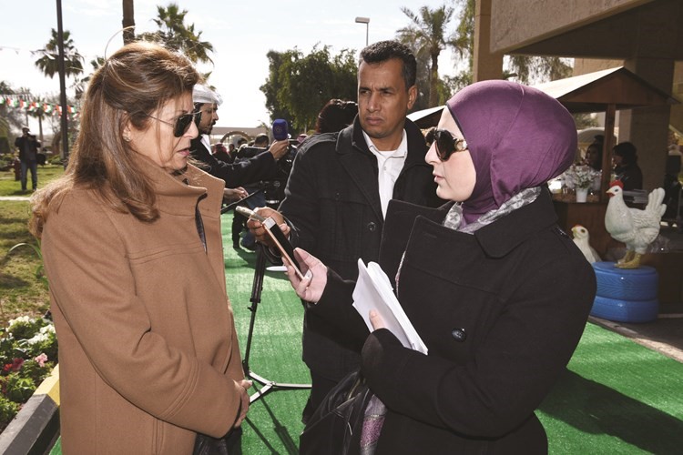 د.سميرة السيد عمر خلال حديثها إلى وسائل الإعلام ﻿