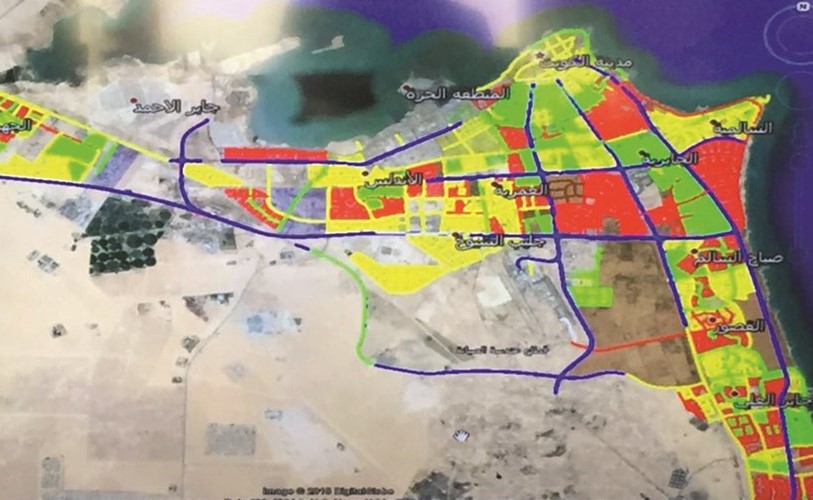 صورة عرضتها الحكومة على لجنة المرافق العامة تبين نسب الطرق التى تحتاج الى صيانه والطرق الصالحة للاستخدام﻿