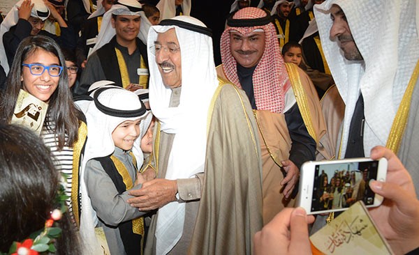  صاحب السمو الأمير الشيخ صباح الأحمد خلال الحفل الختامي لتكريم الفائزين بمسابقة الكويت للقرآن الكريم