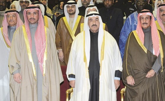مرزوق الغانم وسمو الشيخ ناصر المحمد والشيخ د.إبراهيم الدعيج﻿