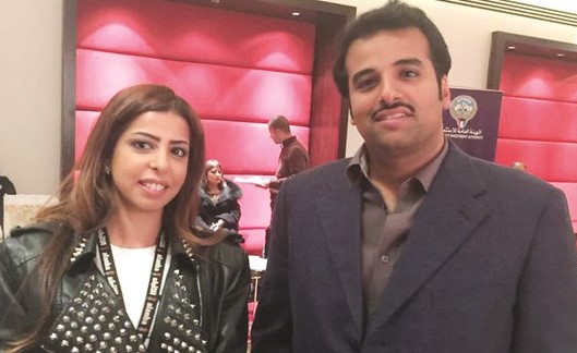 عثمان العنجري مع الزميلة دعاء خطاب ﻿