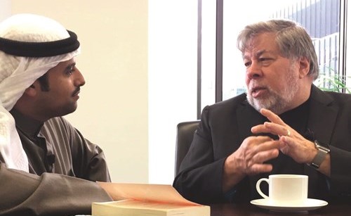 مع المؤسس الشريك في شركةأبل ستيف وزنياك ﻿