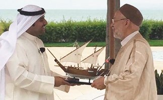 العنجري مع الشيخ راشد الغنوشي﻿