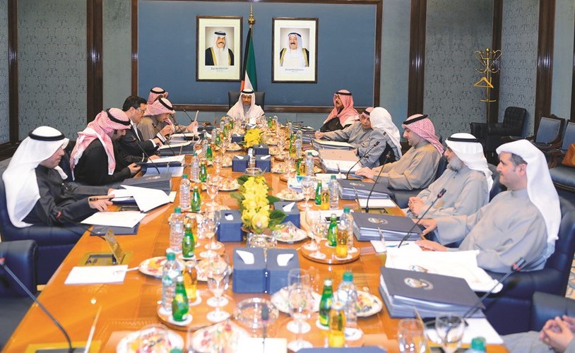 سمو الشيخ جابر المبارك مترئسا اجتماع مجلس الوزراء ﻿
