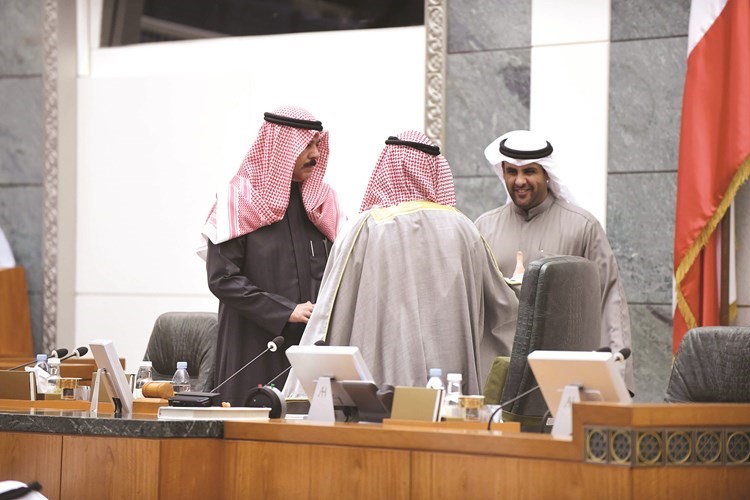 الرئيس الغانم والشيخ محمد الخالد ويوسف الفضالة	(هاني الشمري)﻿