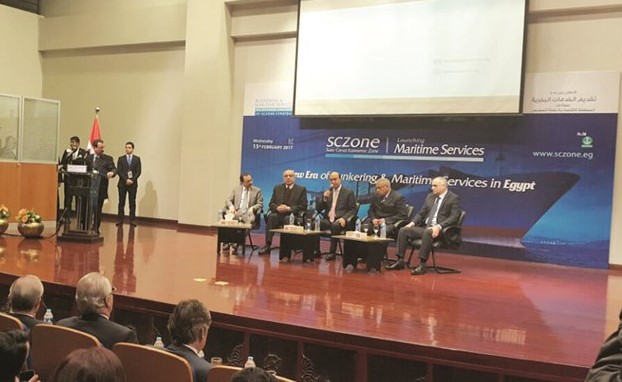 جانب من مؤتمر تقديم موانئ الهيئة للخدمات البحرية بالعين السخنة (ناصر عبد السيد)﻿