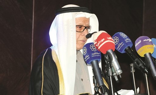 العم فهد المعجل متحدثا خلال الحفل﻿