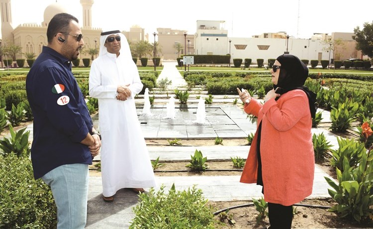 إحدى الجولات التفقدية على مشاريع الزراعة التجميلية﻿