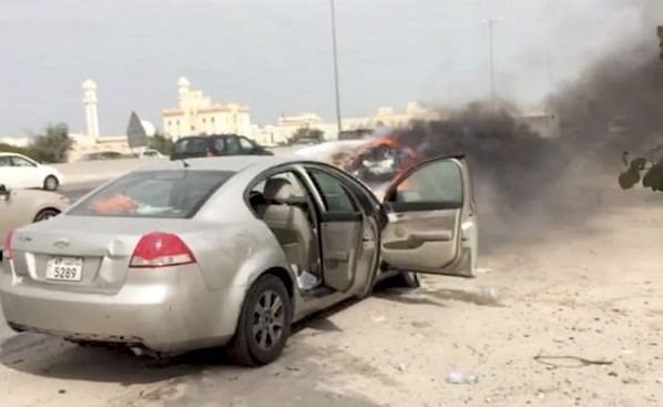 المركبة التي اشتعلت على السادس﻿