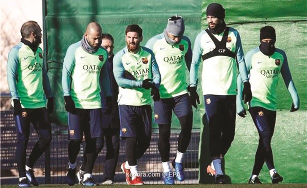 تواجد ماسكيرانو في تدريبات برشلونة﻿