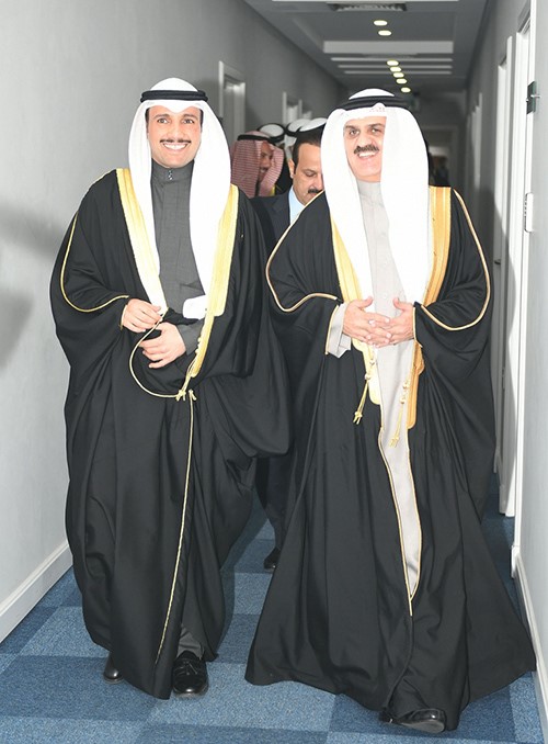 رئيس مجلس النواب البحريني أحمد الملا مرحبا برئيس مجلس الأمة مرزوق الغانم