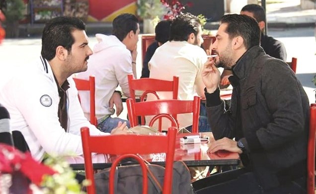 الزعيم في أحد أعماله الفنية مع الفنان ميلاد يوسف﻿