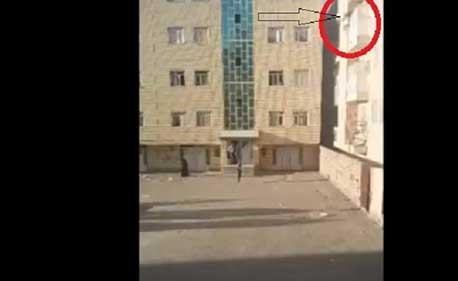 شاهد كيف ألقى إيراني زوجته من الطابق الخامس على الأرض