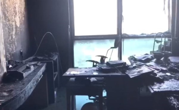 الحريق تسبب في أضرار مادية﻿