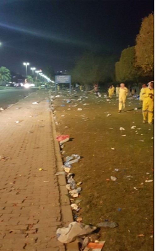 البلدية: رفع 24طن قمامة و 2250 كيس في أماكن الاحتفالات بالأعياد الوطنية