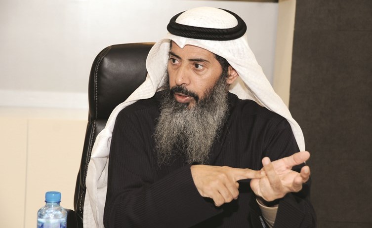 نايف المرداس خلال اللقاء﻿