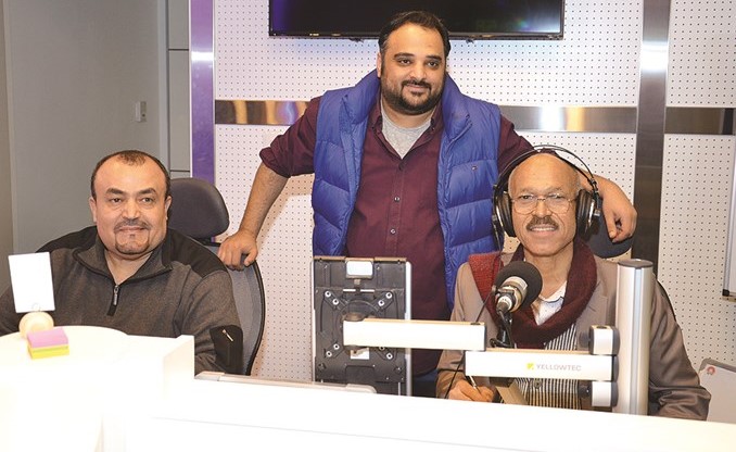 زيمان في استديو نبض الكويت مع خالد الانصاري والزميل ياسر العيلة﻿