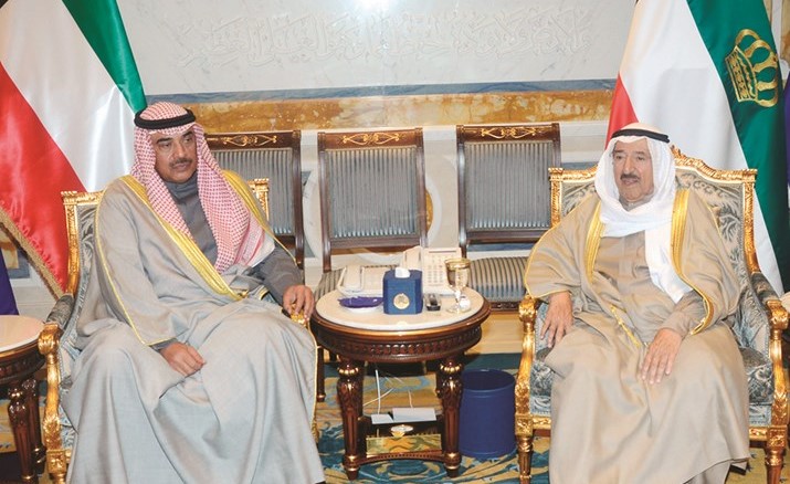 صاحب السمو الأمير خلال لقائه الشيخ صباح الخالد﻿